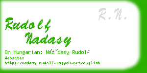 rudolf nadasy business card